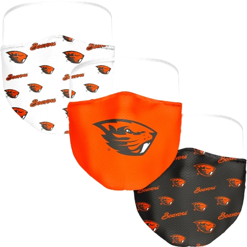 5 Pack Oregon State Beavers Face Mask Covering Adult OSFA New & Sealed Women